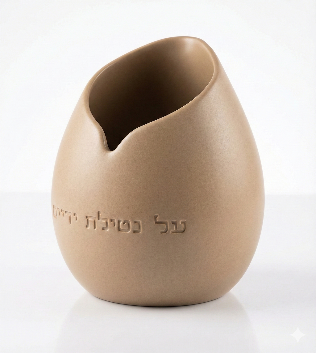 נטלה בעבודת יד דגם Atarà Stone - צבע חימר